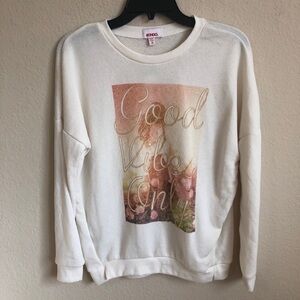 Bongo Good Vibes Only Sweatshirt Graphic  NWT